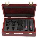 Neumann KM 184 Stereo Set Pencil Condenser Microphones in Wood Case - Black