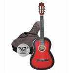 Ashton SPCG14 1/4 Size Classical Guitar Starter Pack - Transparent Red Burst
