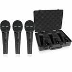 Behringer XM1800S Microphones 3 Pack with Clips and Case