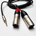 Leem 3.5 mm TRS Stereo Jack to Dual XLR Male Y Cable - 1.8 Metres Long