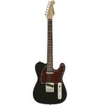Aria 615 Frontier Series Electric Guitar in Black with Red Pickguard