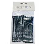 inDESIGN 10 Pack Reusable Hook and Look Cable Ties 200 mm Long - Black