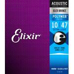 Elixir 11000 Polyweb 80/20 Bronze Extra Light Acoustic Guitar Strings 10-47