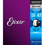 Elixir 11150 Polyweb 80/20 Bronze 12 String Acoustic Guitar Light 10-47