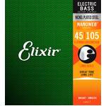 Elixir 14077 Nanoweb Bass Guitar Strings Medium 45-105