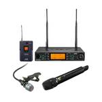 JTS 8012DB Dual Wireless Microphone System with Handheld Microphone, Beltpack Transmitter and Lapel Microphone