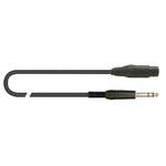 Quik Lok 6.5mm Male TRS Jack to Female XLR Microphone Cable 1 Metre