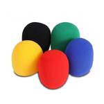 On Stage Multi Colour Foam Microphone Windscreens - Pack of 5
