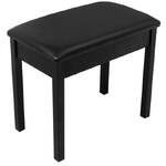 On Stage KB8802B Solid Wood Piano Bench - Black Vinyl