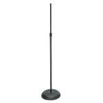 On Stage MS7201B Straight Microphone Stand with Weighted Round Base - Black