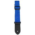Perris 1.5" Nylon Ukulele Strap in Blue with Leather ends