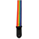 Perris 2" Poly Pro Guitar Strap in Rainbow with Black Leather ends