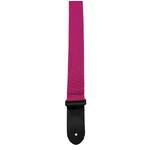 Perris 2" Poly Pro Guitar Strap in Magenta with Black Leather ends